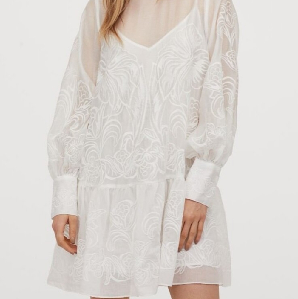 Embroidered White Dress/Tunic